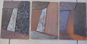 tecnica - placa, pesquisa de textura, argila vermelha
